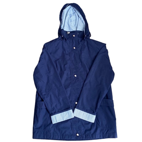 Mackintosh Womens’s Blue Hooded Rain Jacket Size M - Picture 7 of 7